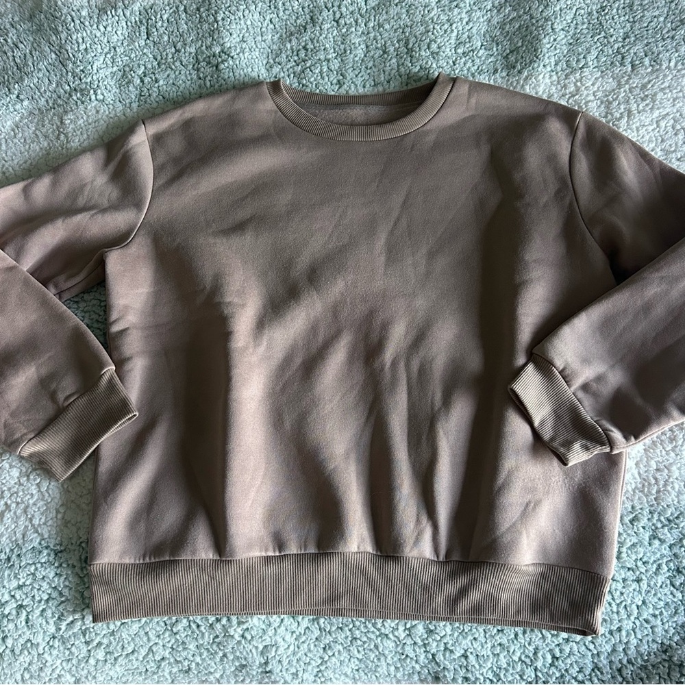 SHEIN Tan Crewneck Sweater